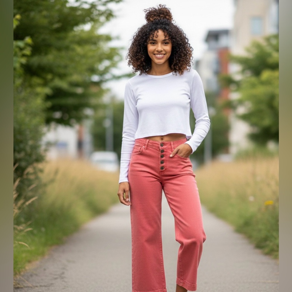 American Eagle Outfitters Pink Flare Jeans